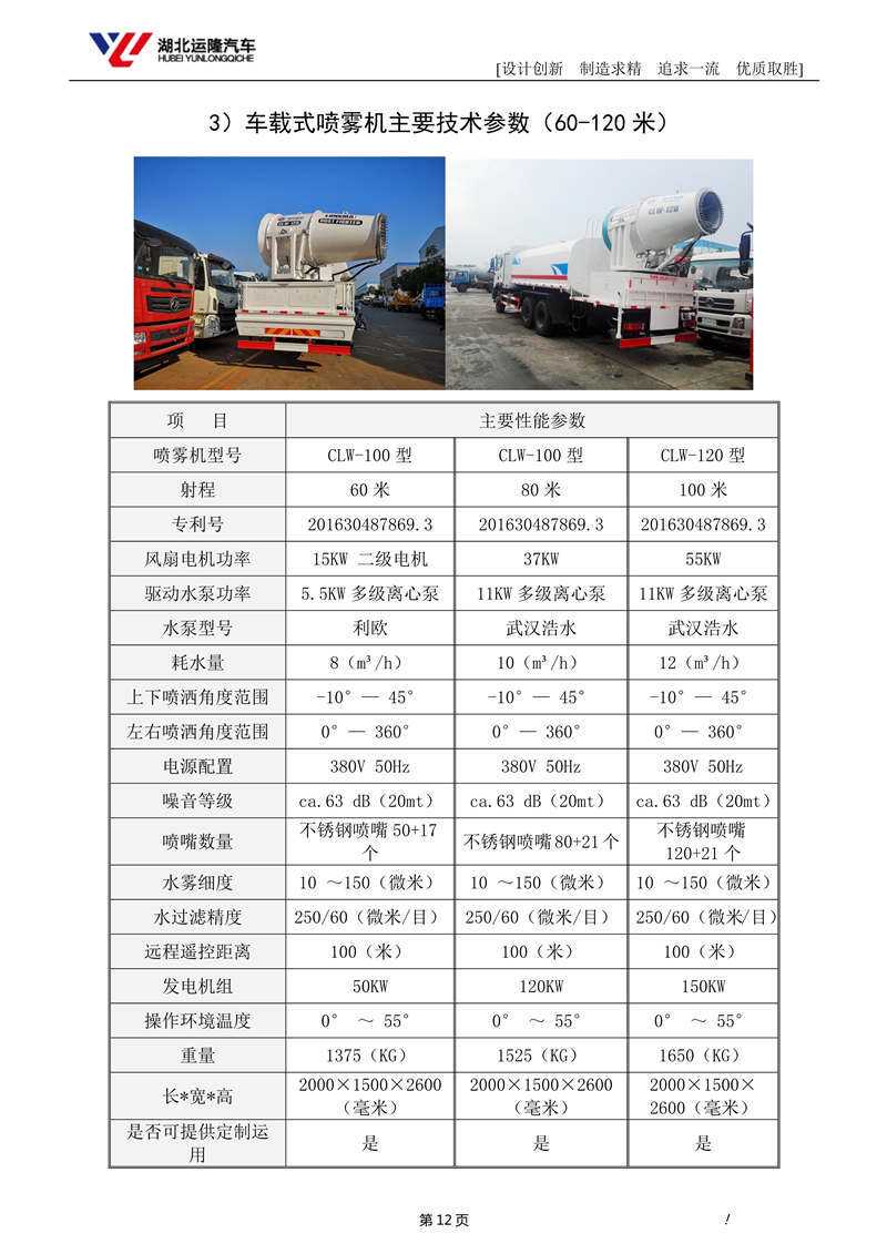 16噸東風T5多功能抑塵車資料(圓罐、60-120米霧炮)(圖6)
